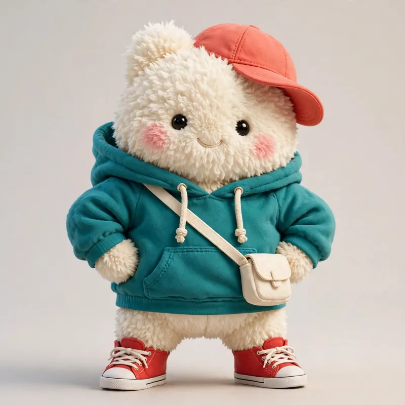 Streetwear Pack cover — fluffy avatar in teal hoodie, sideways cap and red sneakers